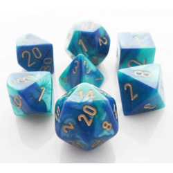 Set de 7 dés, idéal pour les jeux de rôle.