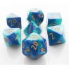 Set de 7 dés, idéal pour les jeux de rôle.