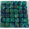 Set de 36 dés - Gemini Bleu-Sarcelle/Or