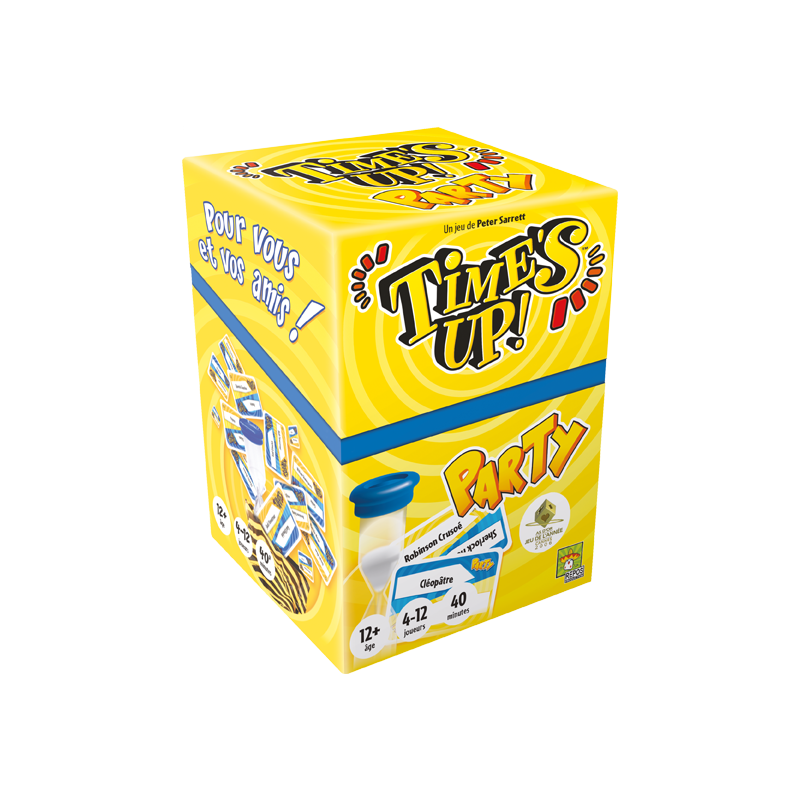 Time's Up party jaune est un best-seller des jeux de mime.