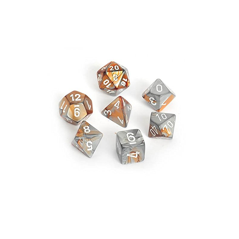 Set de 7 dés, idéal pour les jeux de rôle.