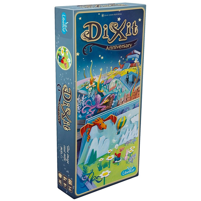 Dixit 9 Anniversary est une extension et comprend 84 nouvelles cartes.