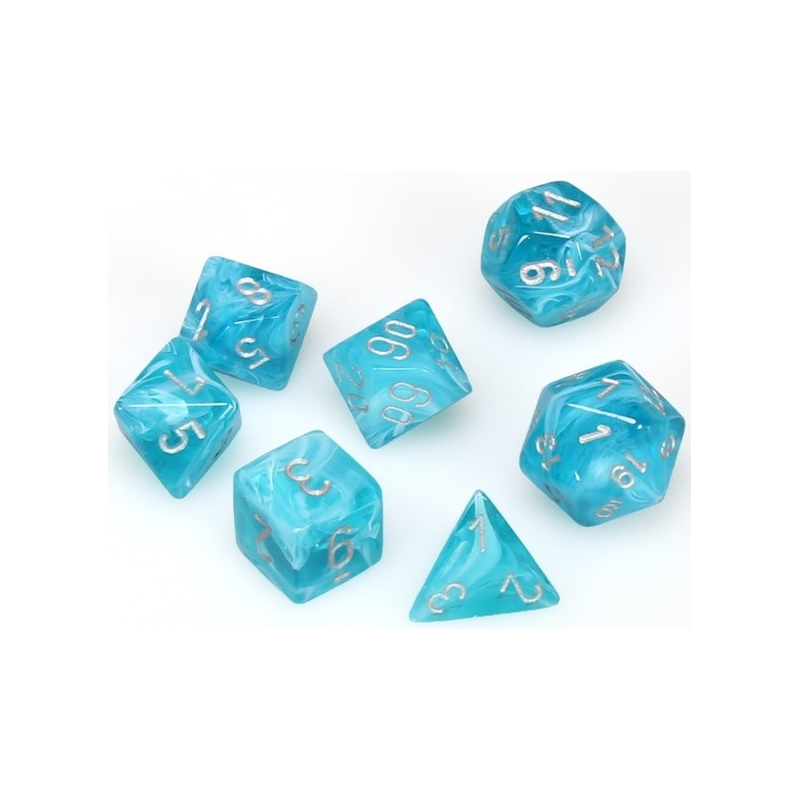 Set de 7 dés, idéal pour les jeux de rôle.