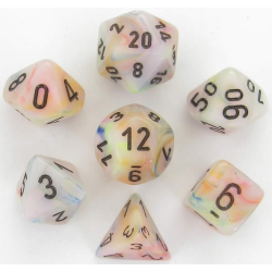 Set de 7 dés, idéal pour les jeux de rôle.
