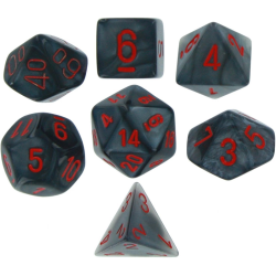 Set de 7 dés, idéal pour les jeux de rôle.