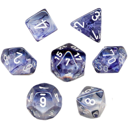 Set de 7 dés, idéal pour les jeux de rôle.