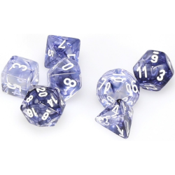 Set de 7 dés, idéal pour les jeux de rôle.