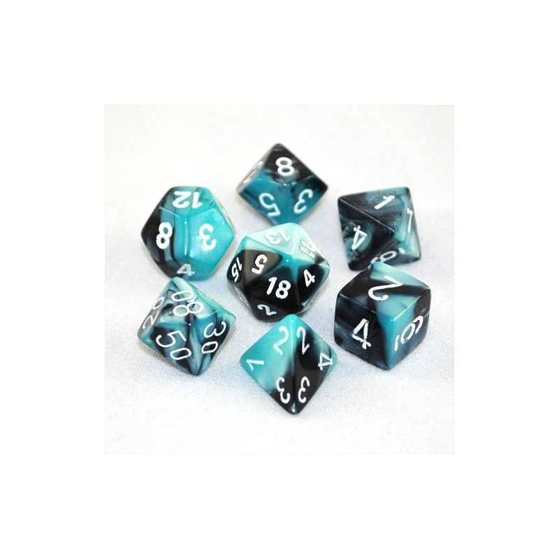 Set de 7 dés, idéal pour les jeux de rôle.