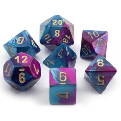 Set de 7 dés, idéal pour les jeux de rôle.