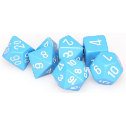 Set de 7 dés, idéal pour les jeux de rôle.
