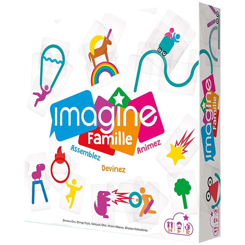 Imagine Famille est un jeu d'ambiance qui stimule la créativité.