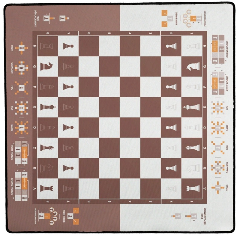 echecs pédagogique tapis de jeu