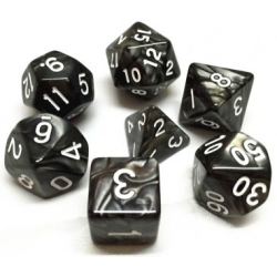 Set de 7 dés, idéal pour les jeux de rôle.