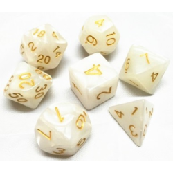 Set de 7 dés, idéal pour les jeux de rôle.