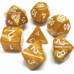 Set de 7 dés, idéal pour les jeux de rôle.