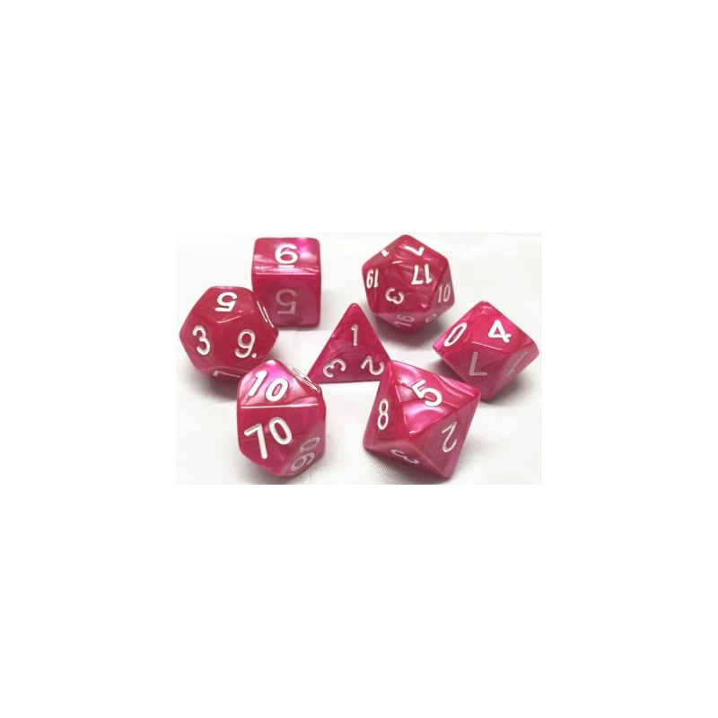 Set de 7 dés, idéal pour les jeux de rôle.