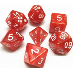 Set de 7 dés, idéal pour les jeux de rôle.