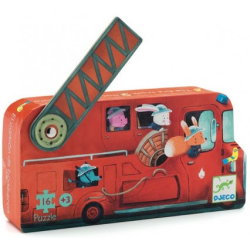 Acheter puzzle enfant Djeco silhouette camion de pompier