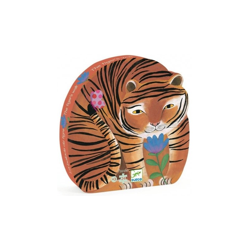 Acheter puzzle enfant Djeco silhouette la balade du tigre
