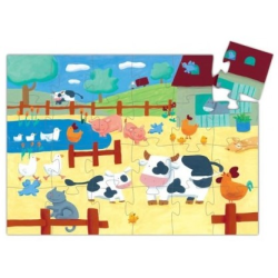 Acheter puzzle enfant Djeco silhouette Les Vaches à la Ferme