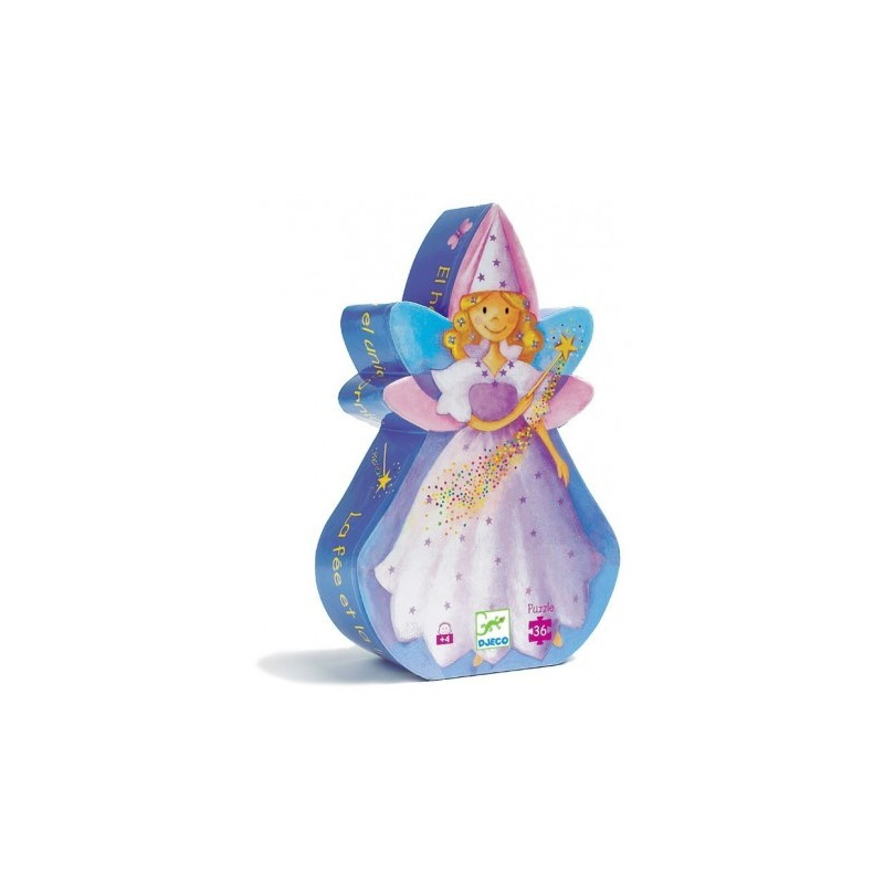 Acheter puzzle enfant Djeco silhouette La Fée et la Licorne