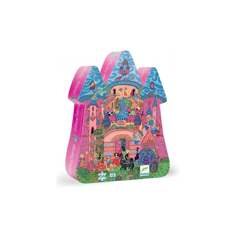 Acheter puzzle enfant Djeco silhouette Château Féerique