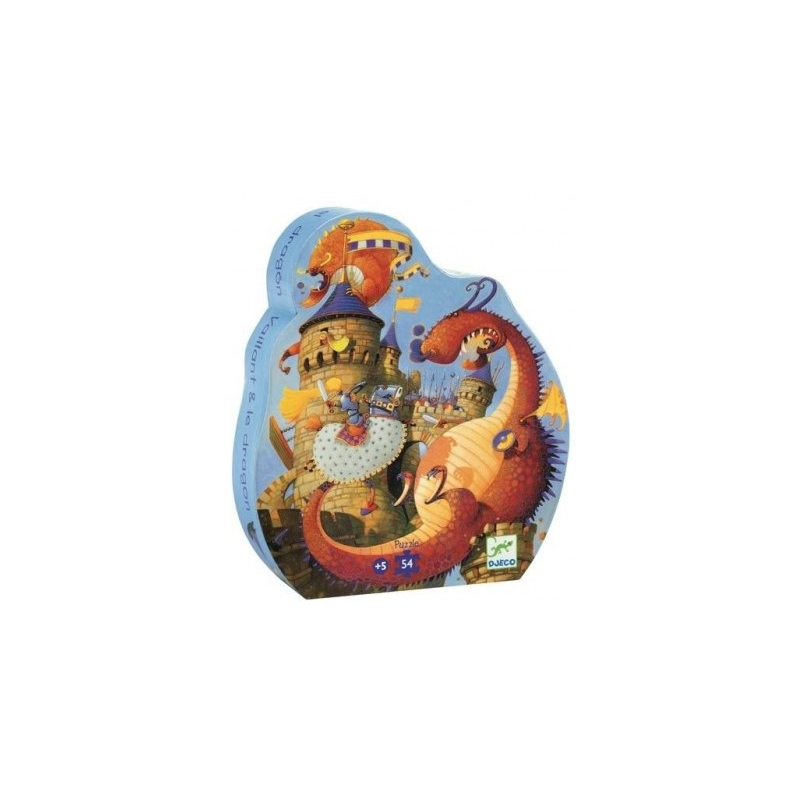 Acheter puzzle enfant Djeco silhouette Vaillant et les Dragons