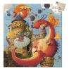 Acheter puzzle enfant Djeco silhouette Vaillant et les Dragons