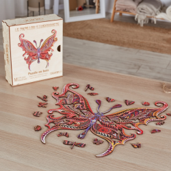 Acheter un puzzle créatif en bois Le Papillon Illusionniste