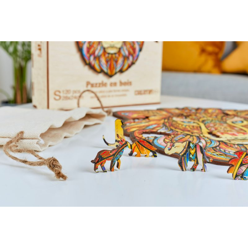 Acheter un puzzle créatif en bois Le Lion Majestueux