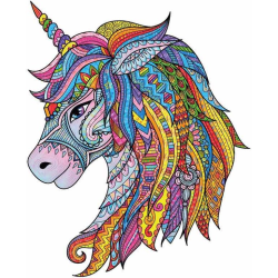 Acheter un puzzle créatif en bois La Licorne Féérique