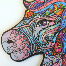 Acheter un puzzle créatif en bois La Licorne Féérique