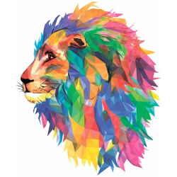 Acheter un puzzle créatif en bois Lion Mozaïk