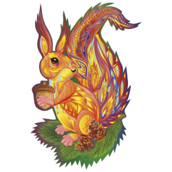 Acheter un puzzle créatif en bois L'écureuil Touffu