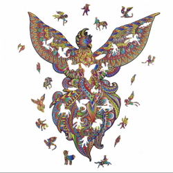 Acheter un puzzle créatif en bois Le Phénix Flamboyant