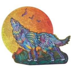 Acheter un puzzle créatif en bois Le Loup Hurleur