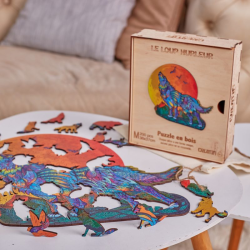Acheter un puzzle créatif en bois Le Loup Hurleur