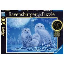 Puzzle Ravensburger 500 pièces Chouettes au Clair de Lune