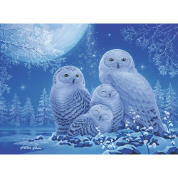 Puzzle Ravensburger 500 pièces Chouettes au Clair de Lune