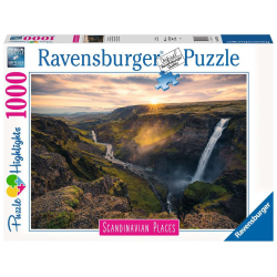 Puzzle Ravensburger 1000 pièces La cascade Háifoss, Islande