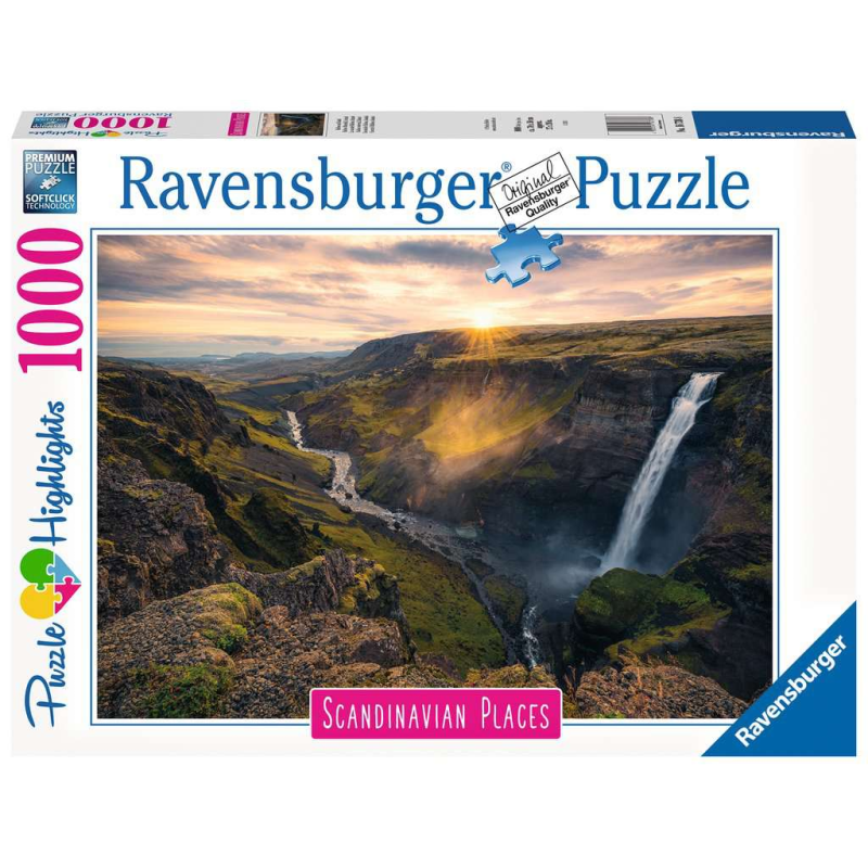 Puzzle Ravensburger 1000 pièces La cascade Háifoss, Islande