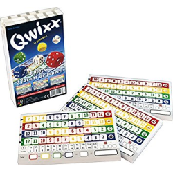 3 blocs de recharges pour Qwixx : 1 normal + 2 variantes.