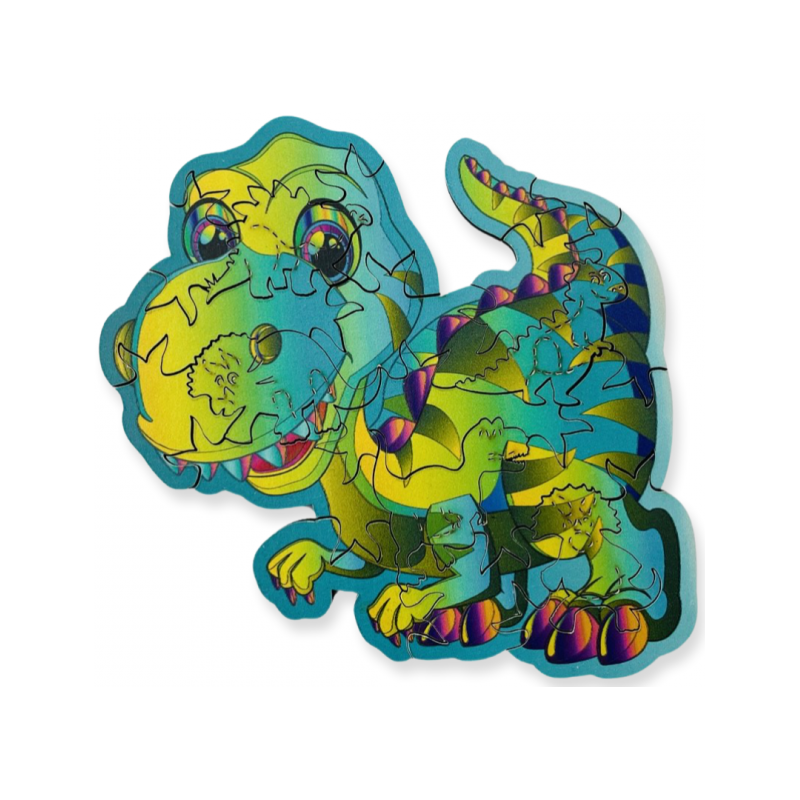 Acheter un puzzle enfant en bois Le Petit T-rex