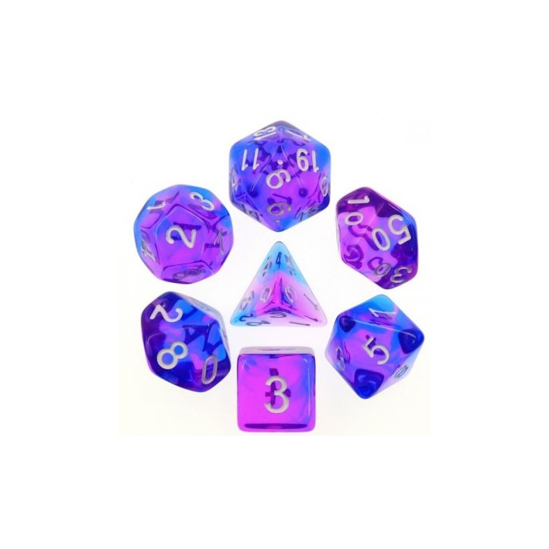 Set de 7 dés, idéal pour les jeux de rôle.