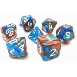 Set de 7 dés, idéal pour les jeux de rôle.