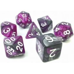 Set de 7 dés, idéal pour les jeux de rôle.