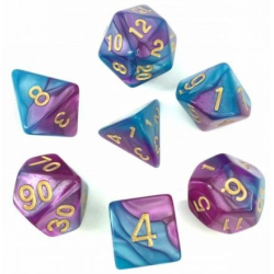 Set de 7 dés, idéal pour les jeux de rôle.