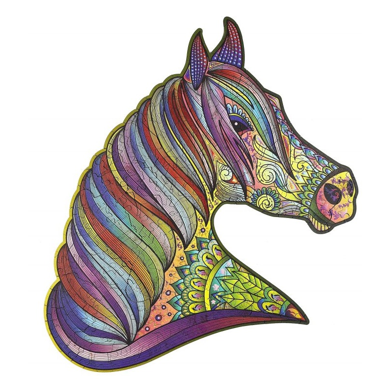 Acheter un puzzle créatif en bois Le Cheval Fougueux