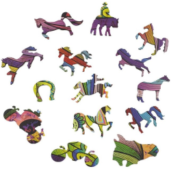Acheter un puzzle créatif en bois Le Cheval Fougueux