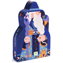 Acheter puzzle enfant Djeco silhouette Le magicien au sceptre de cristal